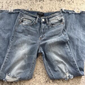 Judy Blue Straight Fit Distressed Denim Jeans Women's 1 / 25